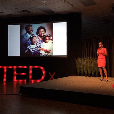 Anna Marfo at a TED Talk