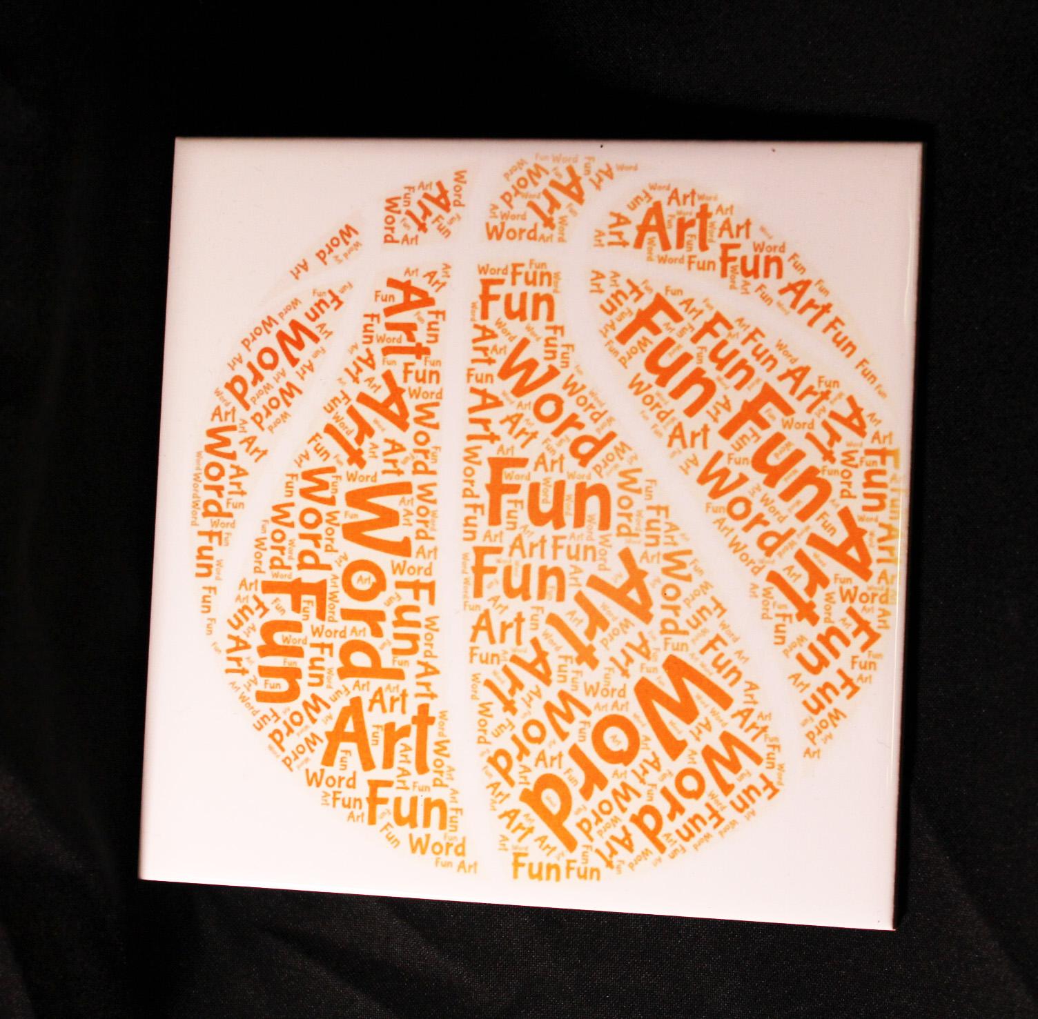 personalized word art tiles